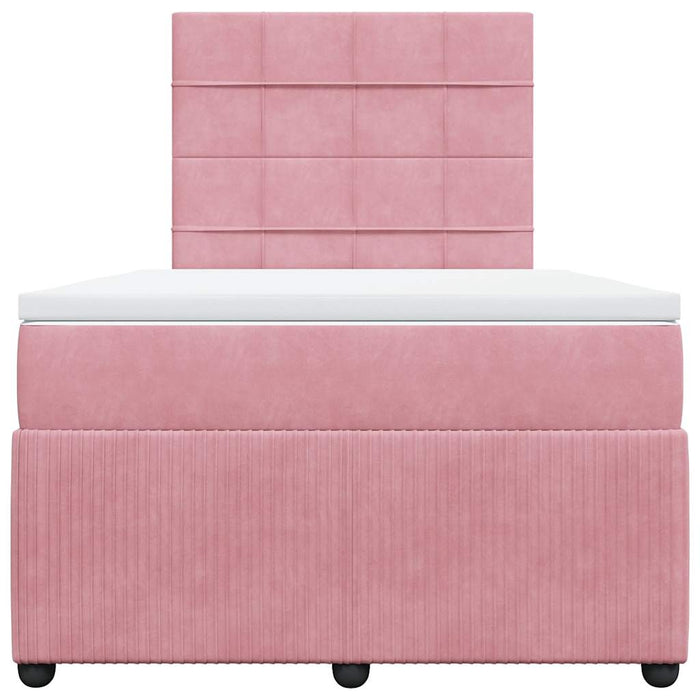 Pat box spring cu saltea, negru, 120x190 cm, catifea - WALTI WALTI