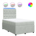 Pat box spring cu saltea, gri deschis, 120x190 cm, catifea - WALTI WALTI