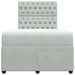Pat box spring cu saltea, gri deschis, 120x190 cm, catifea - WALTI WALTI