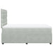 Pat box spring cu saltea, gri deschis, 120x190 cm, catifea - WALTI WALTI