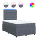 Pat box spring cu saltea, gri închis, 120x190 cm, catifea - WALTI WALTI