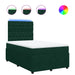 Pat box spring cu saltea, verde închis, 120x190 cm, catifea - WALTI WALTI