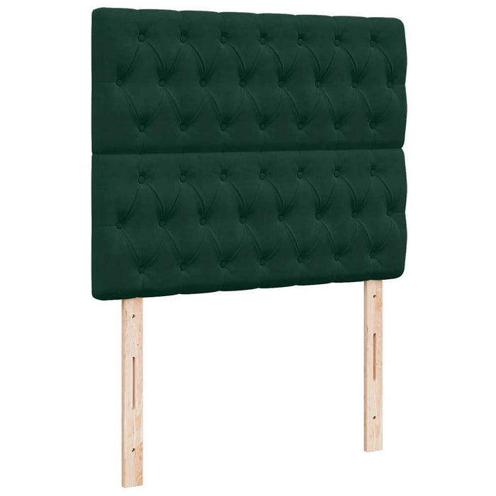 Pat box spring cu saltea, verde închis, 120x190 cm, catifea - WALTI WALTI