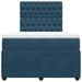 Pat box spring cu saltea, albastru, 120x190 cm, catifea - WALTI WALTI