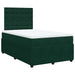 Pat box spring cu saltea, verde închis, 120x190 cm, catifea - WALTI WALTI
