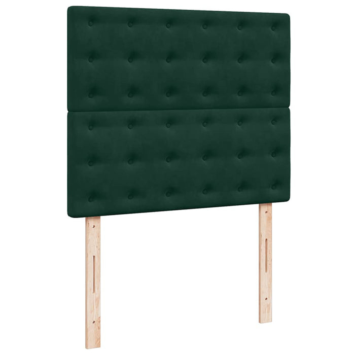 Pat box spring cu saltea, verde închis, 120x190 cm, catifea - WALTI WALTI