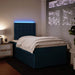 Pat box spring cu saltea, albastru, 120x190 cm, catifea - WALTI WALTI