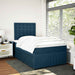 Pat box spring cu saltea, albastru, 120x190 cm, catifea - WALTI WALTI