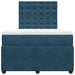 Pat box spring cu saltea, albastru, 120x190 cm, catifea - WALTI WALTI