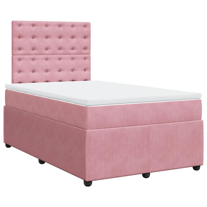 Pat box spring cu saltea, negru, 120x190 cm, catifea - WALTI WALTI