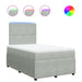 Pat continental cu saltea, gri deschis, 120x200 cm, catifea - WALTI WALTI