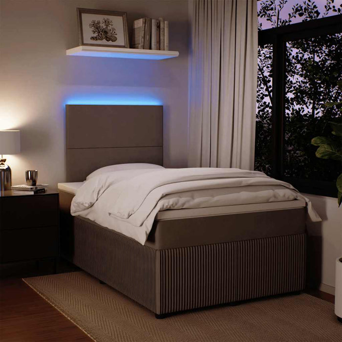 Pat continental cu saltea, gri deschis, 120x200 cm, catifea - WALTI WALTI