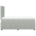 Pat continental cu saltea, gri deschis, 120x200 cm, catifea - WALTI WALTI