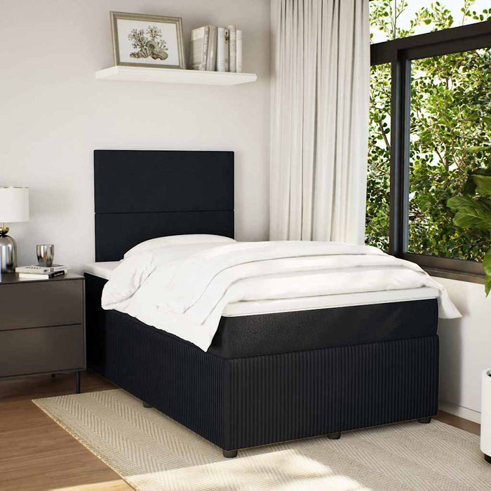 Pat box spring cu saltea, negru, 120x200 cm, catifea - WALTI WALTI