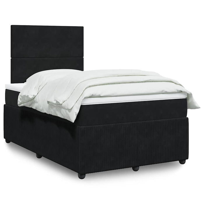 Pat box spring cu saltea, negru, 120x200 cm, catifea - WALTI WALTI
