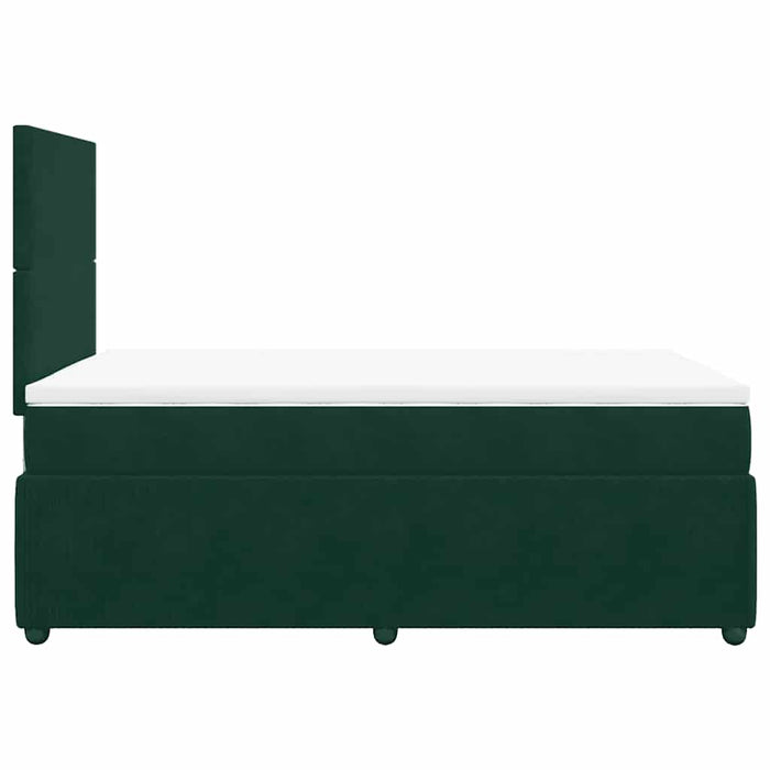 Pat box spring cu saltea, verde închis, 120x200 cm, catifea - WALTI WALTI