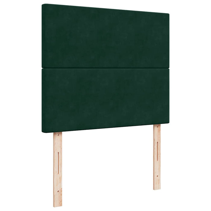 Pat box spring cu saltea, verde închis, 120x200 cm, catifea - WALTI WALTI