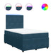 Pat box spring cu saltea, albastru, 120x200 cm, catifea - WALTI WALTI