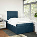 Pat box spring cu saltea, albastru, 120x200 cm, catifea - WALTI WALTI