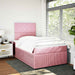 Pat box spring cu saltea, roz, 120x200 cm, catifea - WALTI WALTI