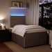 Pat continental cu saltea, gri deschis, 120x200 cm, catifea - WALTI WALTI