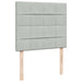 Pat continental cu saltea, gri deschis, 120x200 cm, catifea - WALTI WALTI