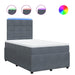 Pat box spring cu saltea, gri închis, 120x200 cm, catifea - WALTI WALTI