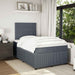 Pat box spring cu saltea, gri închis, 120x200 cm, catifea - WALTI WALTI