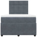 Pat box spring cu saltea, gri închis, 120x200 cm, catifea - WALTI WALTI