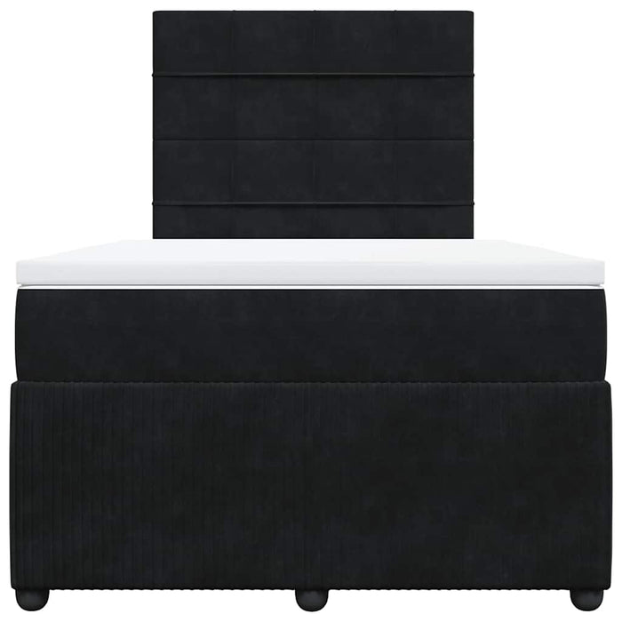 Pat box spring cu saltea, negru, 120x200 cm, catifea - WALTI WALTI