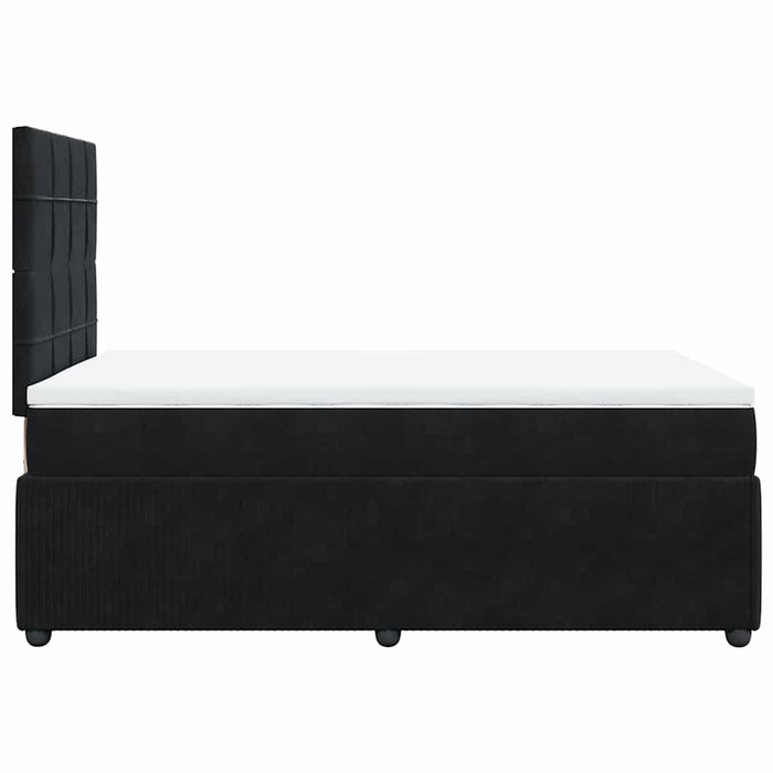 Pat box spring cu saltea, negru, 120x200 cm, catifea - WALTI WALTI