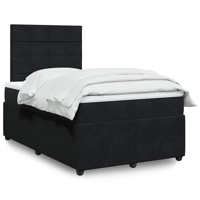 Pat box spring cu saltea, negru, 120x200 cm, catifea - WALTI WALTI