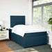 Pat box spring cu saltea, albastru, 120x200 cm, catifea - WALTI WALTI