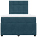Pat box spring cu saltea, albastru, 120x200 cm, catifea - WALTI WALTI