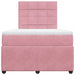 Pat box spring cu saltea, roz, 120x200 cm, catifea - WALTI WALTI