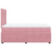 Pat box spring cu saltea, roz, 120x200 cm, catifea - WALTI WALTI