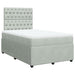 Pat continental cu saltea, gri deschis, 120x200 cm, catifea - WALTI WALTI