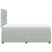 Pat continental cu saltea, gri deschis, 120x200 cm, catifea - WALTI WALTI