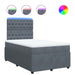 Pat box spring cu saltea, gri închis, 120x200 cm, catifea - WALTI WALTI