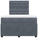 Pat box spring cu saltea, gri închis, 120x200 cm, catifea - WALTI WALTI