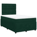 Pat box spring cu saltea, verde închis, 120x200 cm, catifea - WALTI WALTI