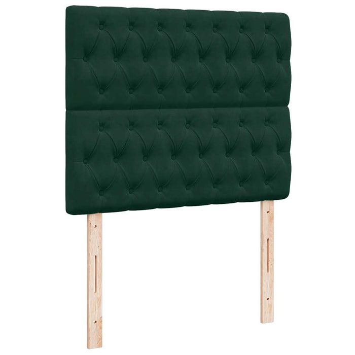 Pat box spring cu saltea, verde închis, 120x200 cm, catifea - WALTI WALTI