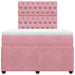 Pat box spring cu saltea, roz, 120x200 cm, catifea - WALTI WALTI
