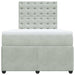 Pat continental cu saltea, gri deschis, 120x200 cm, catifea - WALTI WALTI