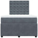 Pat box spring cu saltea, gri închis, 120x200 cm, catifea - WALTI WALTI