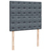 Pat box spring cu saltea, gri închis, 120x200 cm, catifea - WALTI WALTI