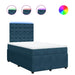 Pat box spring cu saltea, albastru, 120x200 cm, catifea - WALTI WALTI