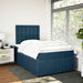Pat box spring cu saltea, albastru, 120x200 cm, catifea - WALTI WALTI