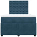 Pat box spring cu saltea, albastru, 120x200 cm, catifea - WALTI WALTI