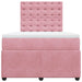 Pat box spring cu saltea, roz, 120x200 cm, catifea - WALTI WALTI